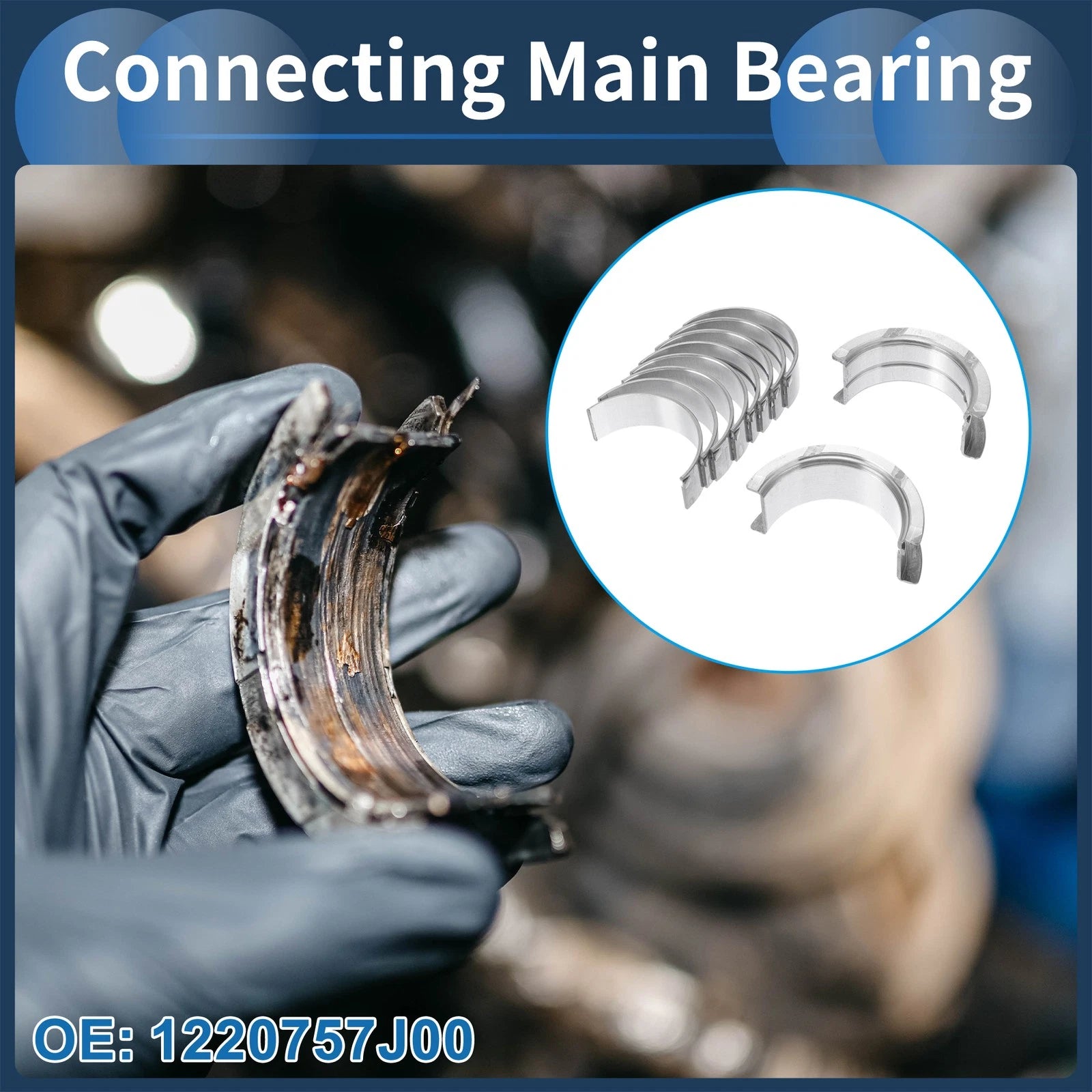 Main Bearing Set No. 1220757J00 for Nissan Almera (1999–2000) 10 Pcs