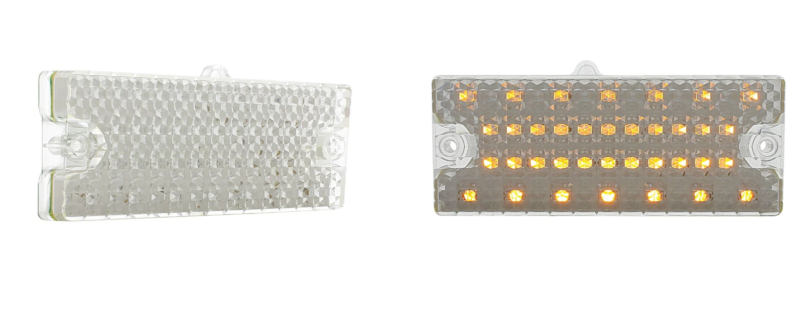 Amber LED Clear Parking Turn Signal Lights for Chevy Pickup 1969-1970