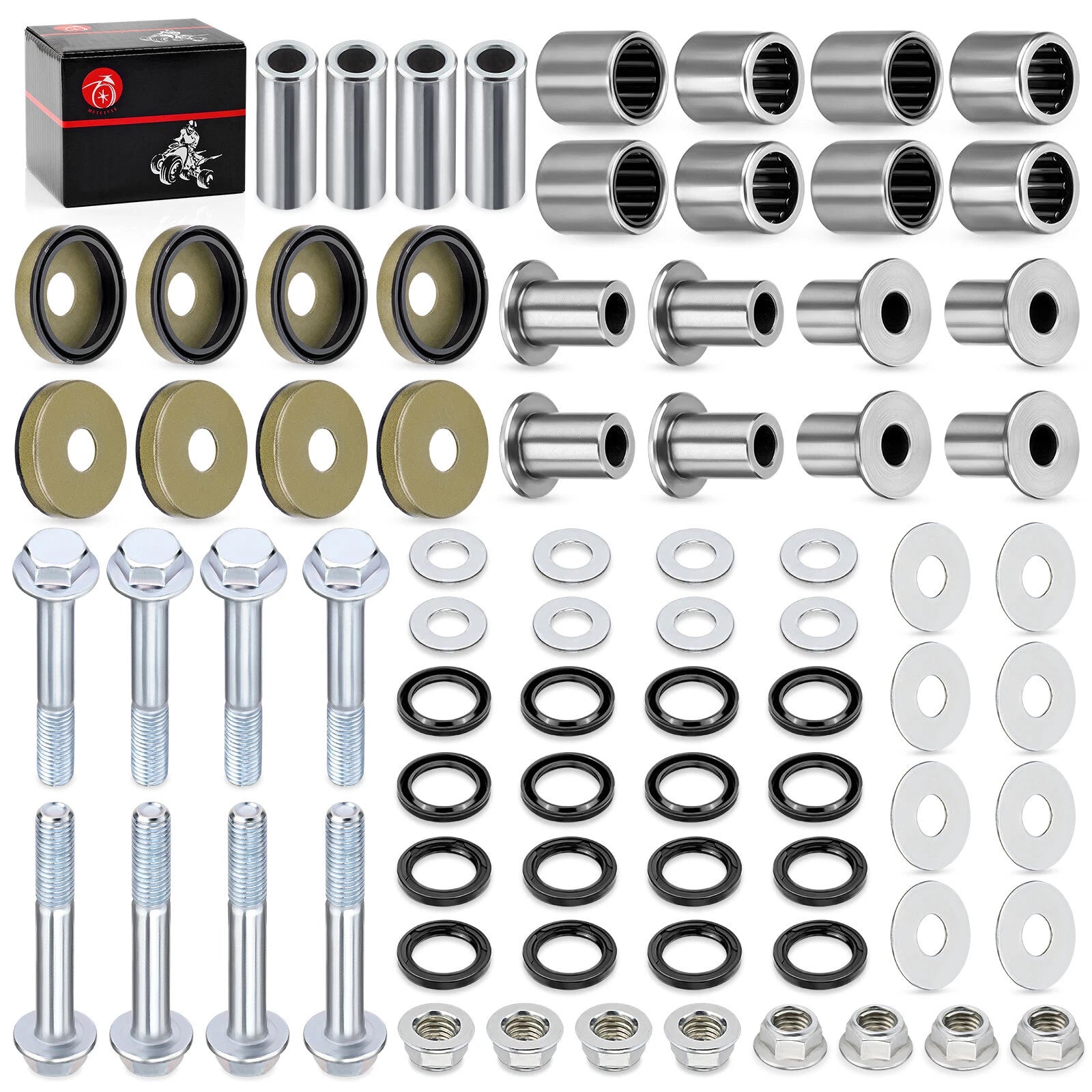 Upper & Lower A Arm Bushings Seals Kit for Suzuki Z400 LTZ400 (2003–2009)