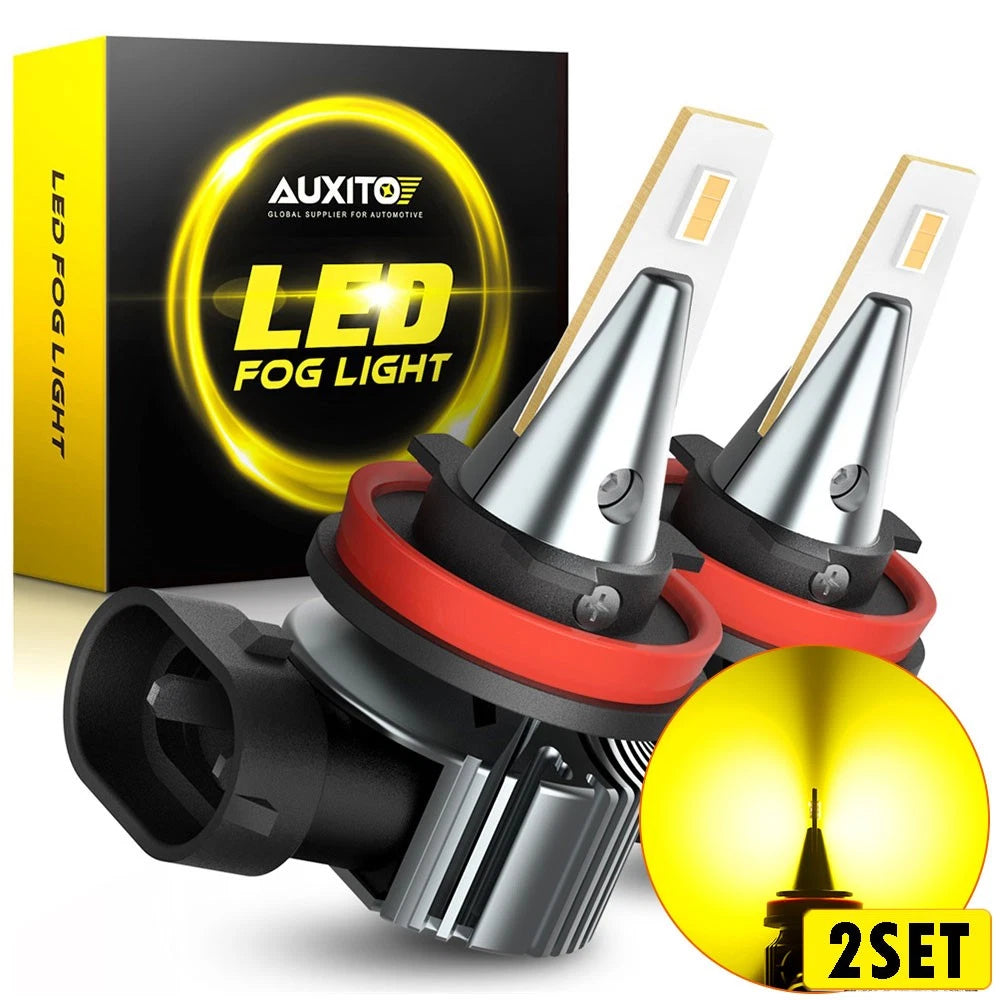 Set of 4 H8 H11 LED Fog Light Bulbs for AUXITO (Error Free)