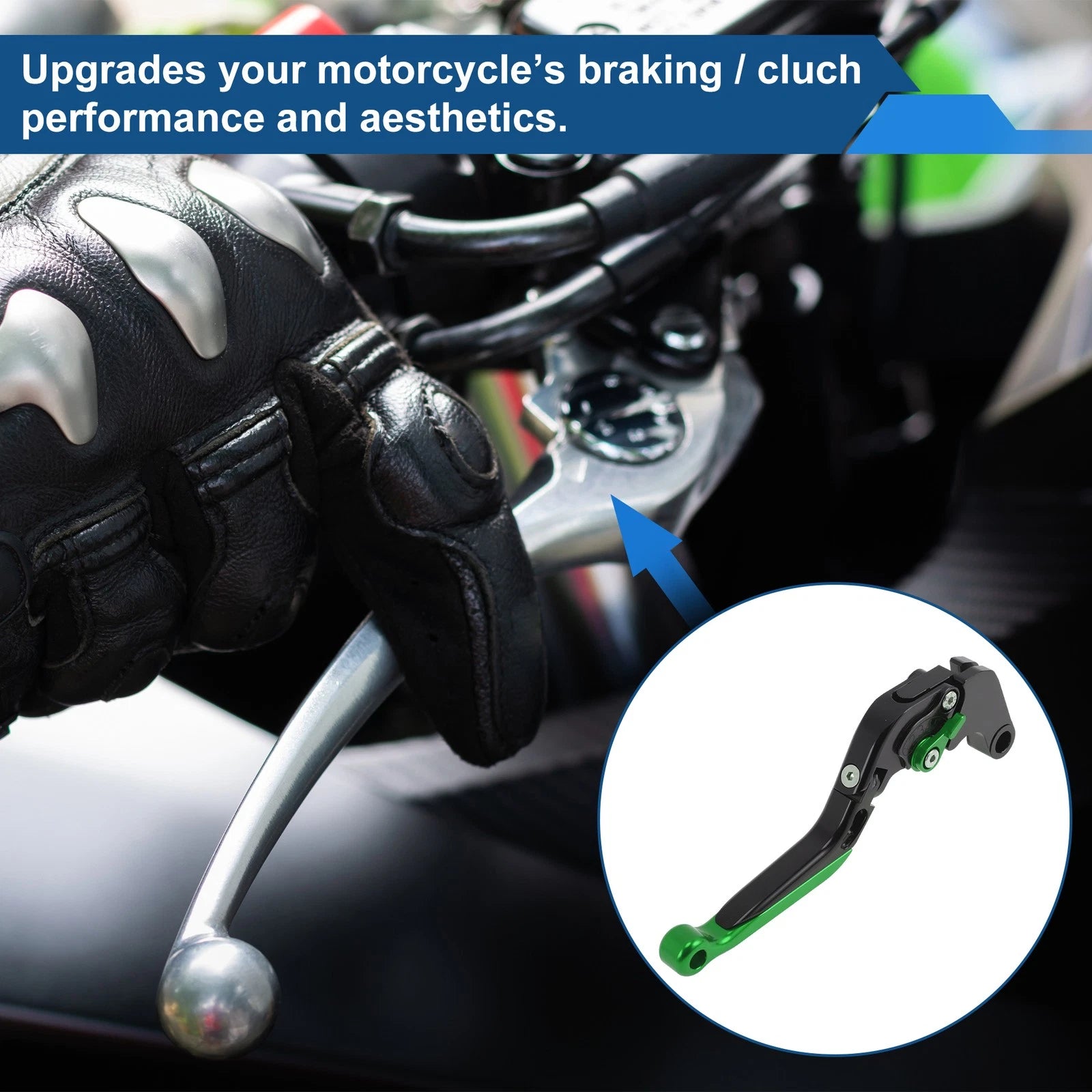 Adjustable Brake Clutch Levers for Honda CBR650R (2014–2022) Black Green