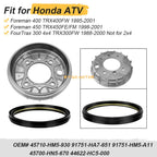 Front Brake Drum Hub Dust Seal Kit for Honda TRX400FW 4x4 (1995–2001)