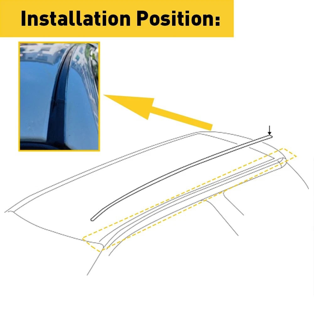 Set of 2 Black Roof Top Trim Molding for Toyota Camry (2007–2011)