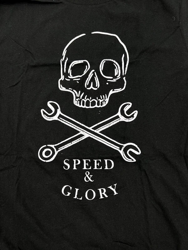 Graphic Skull T Shirt for Black Speed Glory Speed & Glory Logo