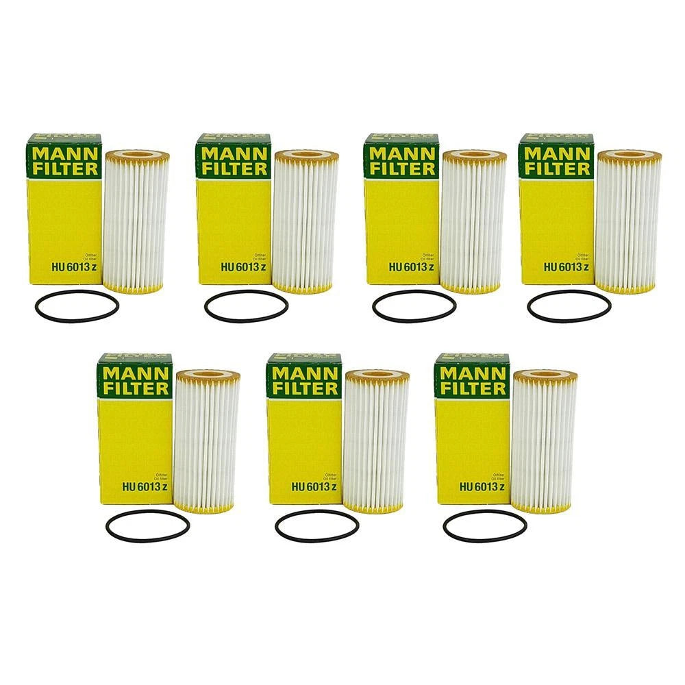 Set of 7 Cartridge Engine Oil Filters for Audi A3 A6 Q7 S3 VW Golf GTI
