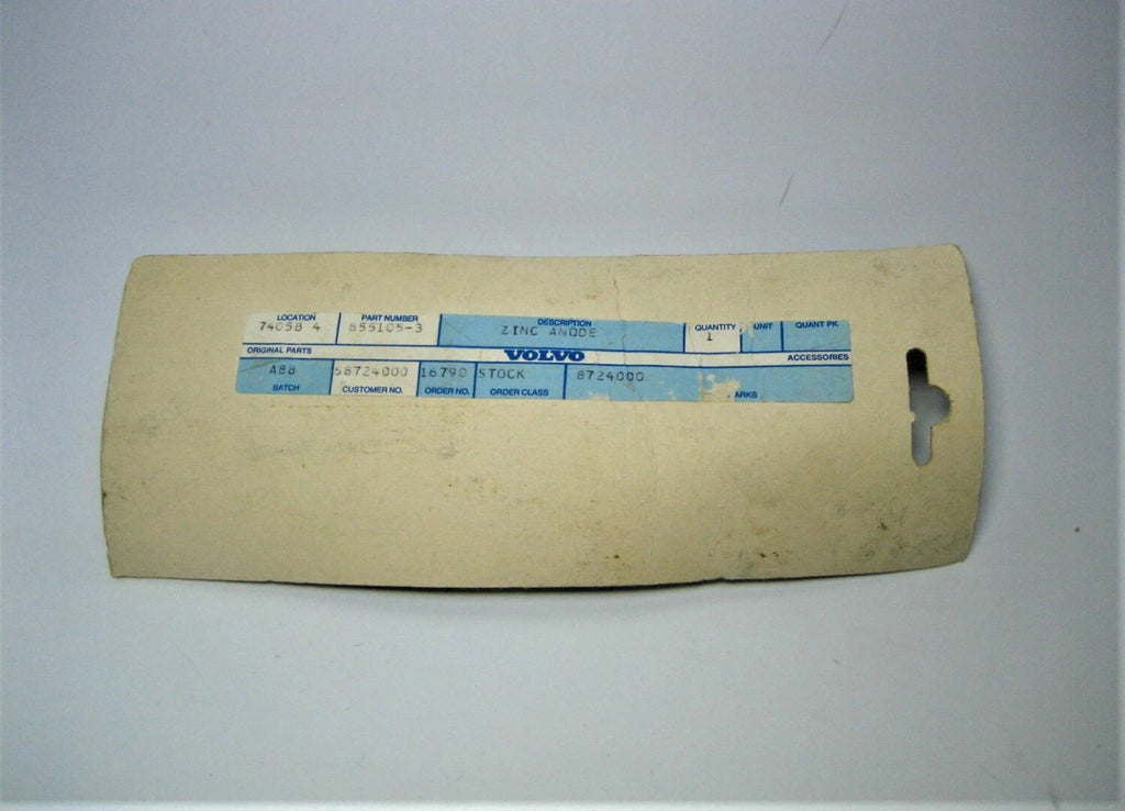 Corrosion Protection Sail Drive Propeller Anode for Volvo Penta (855105-3)