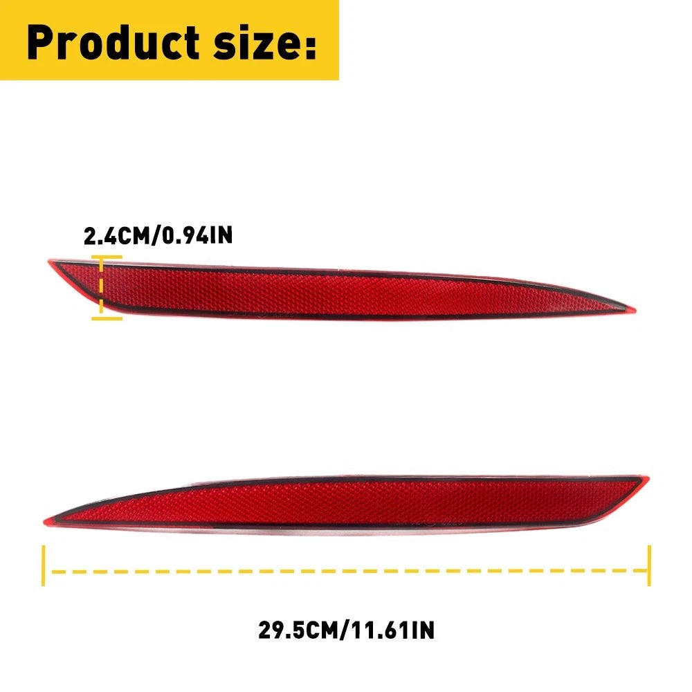 Tail Bumper Rear Light Reflector Case Pair for Tesla Model Y (2020–2022)