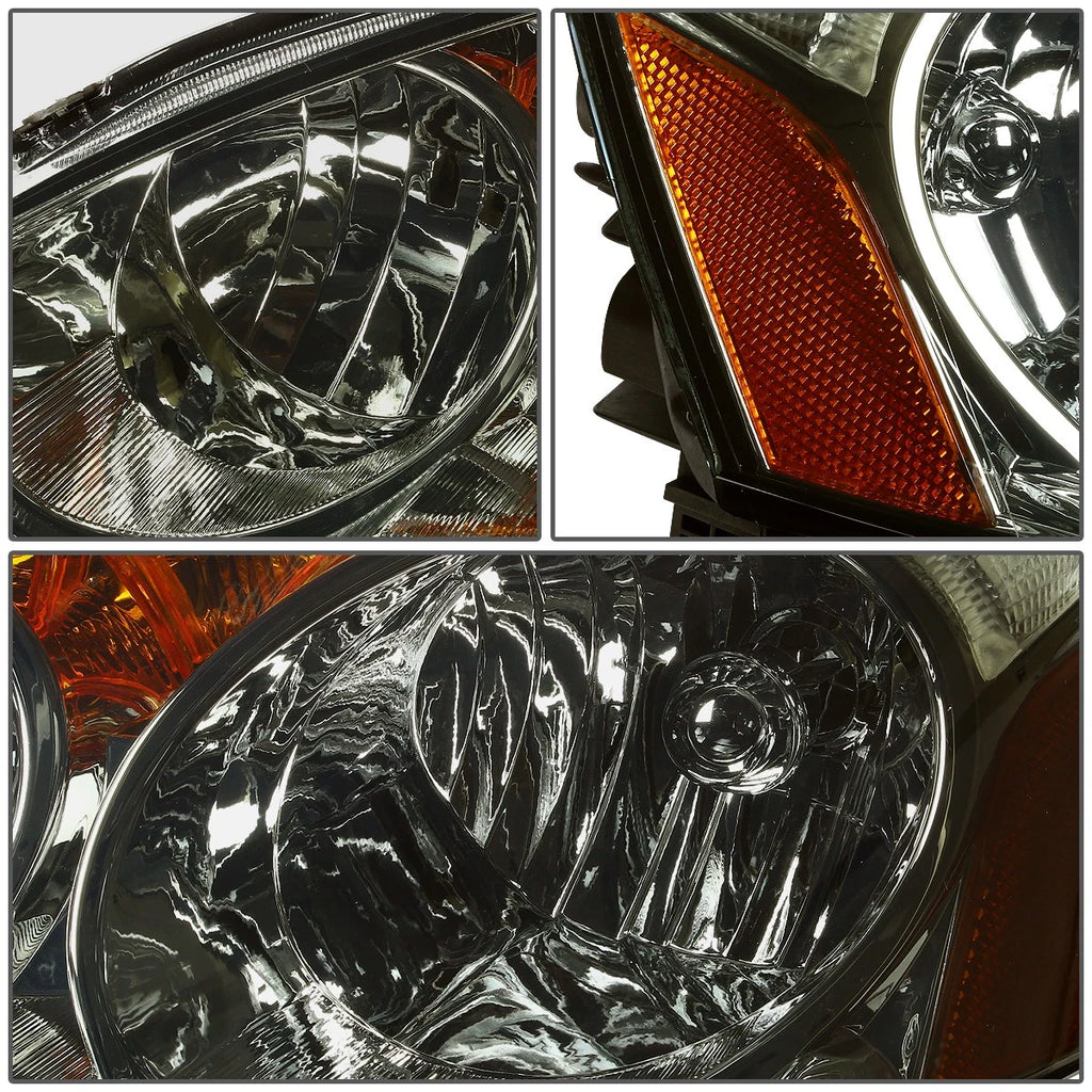 Pair of Smoked Housing Amber Corner Headlights for Acura RSX (2002–2004)