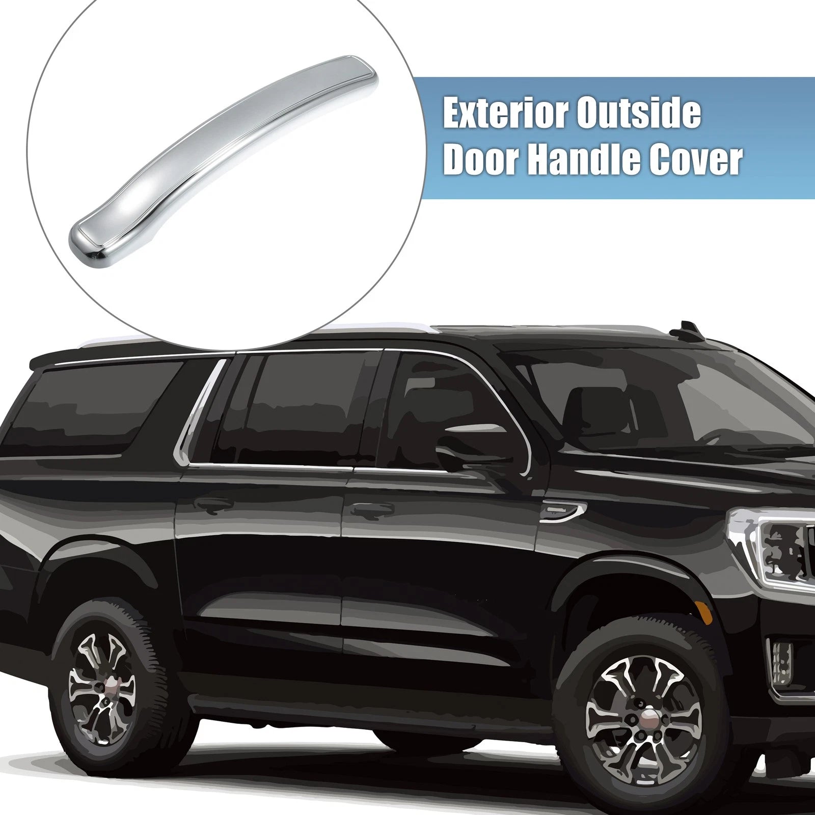 Set of 4 Door Handle Lever Covers for Chevy Silverado 
