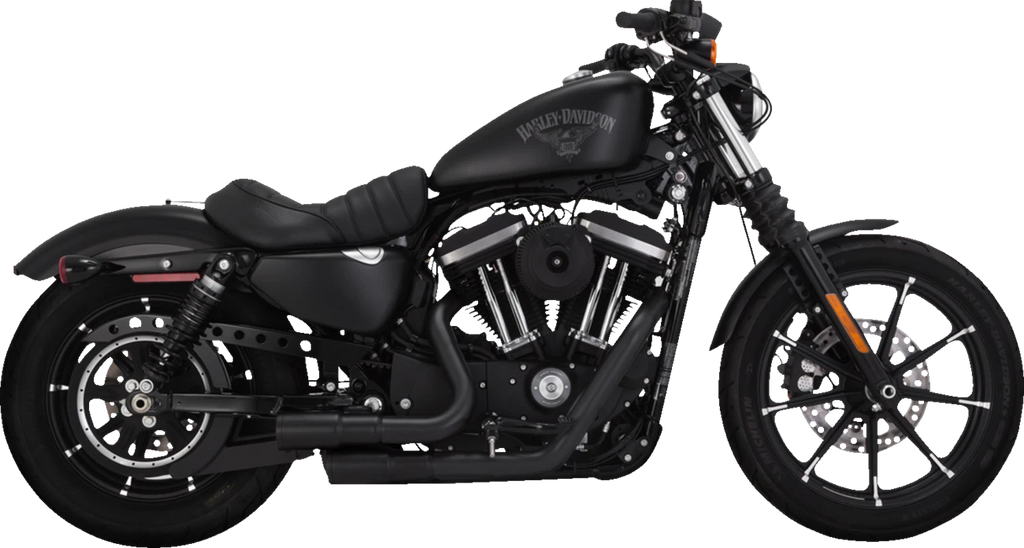 Vance & Hines Mini Grenades Exhaust for Harley Fat Boy (2007–2009) Matte Black