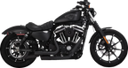 Vance & Hines Mini Grenades Exhaust for Harley Fat Boy (2007–2009) Matte Black