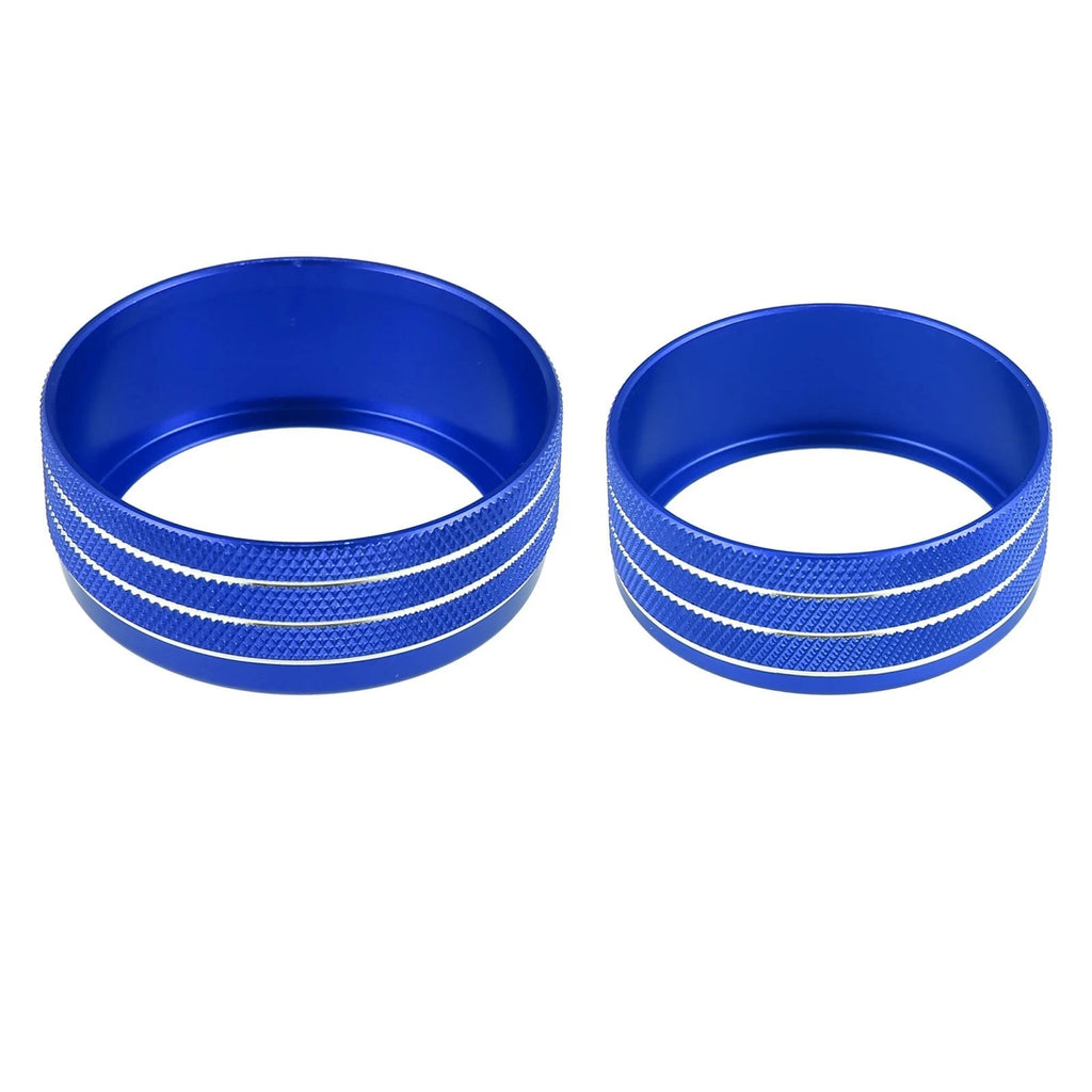 Set of 2 Headlight Switch Knob Trim Covers for Dodge Ram (2018–2020) Blue