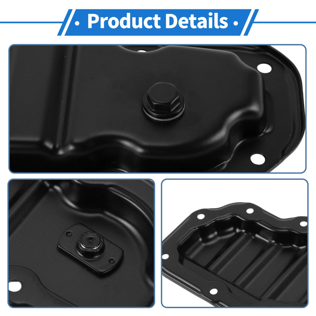 1 Pc Engine Oil Pan No.1210250140 for Toyota Land Cruiser (2007) Steel Black