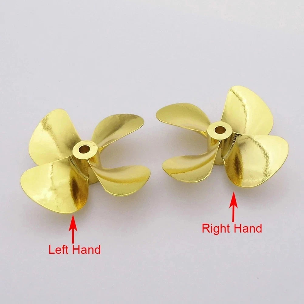 1X 55mm/60mm Metal Propeller 4-Blades for RC Boat (Marine ROV)