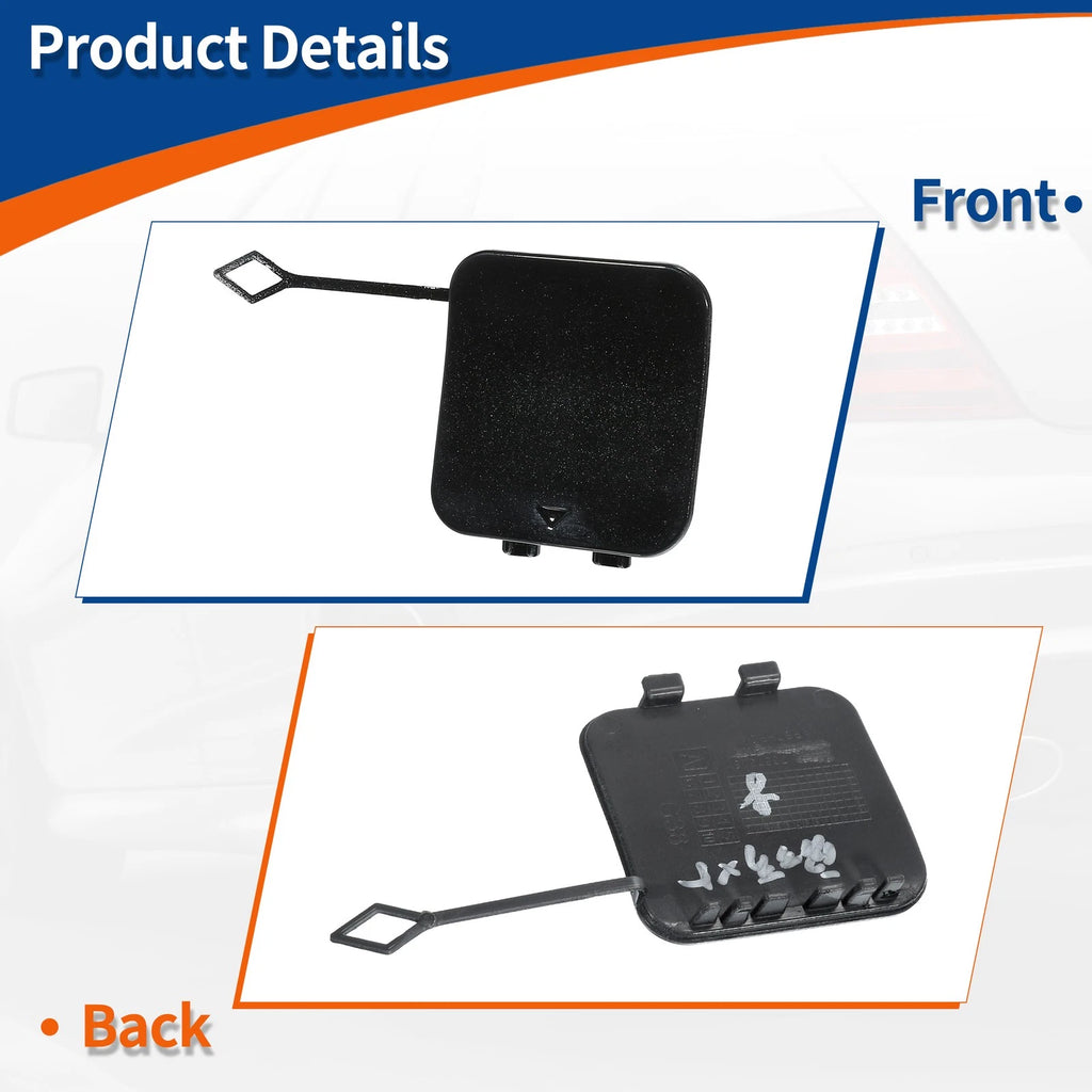 Rear Car Bumper Tow Hook Cover for BMW 530i 530e 540i M5 (2017–2023) No. 51127475589 Black