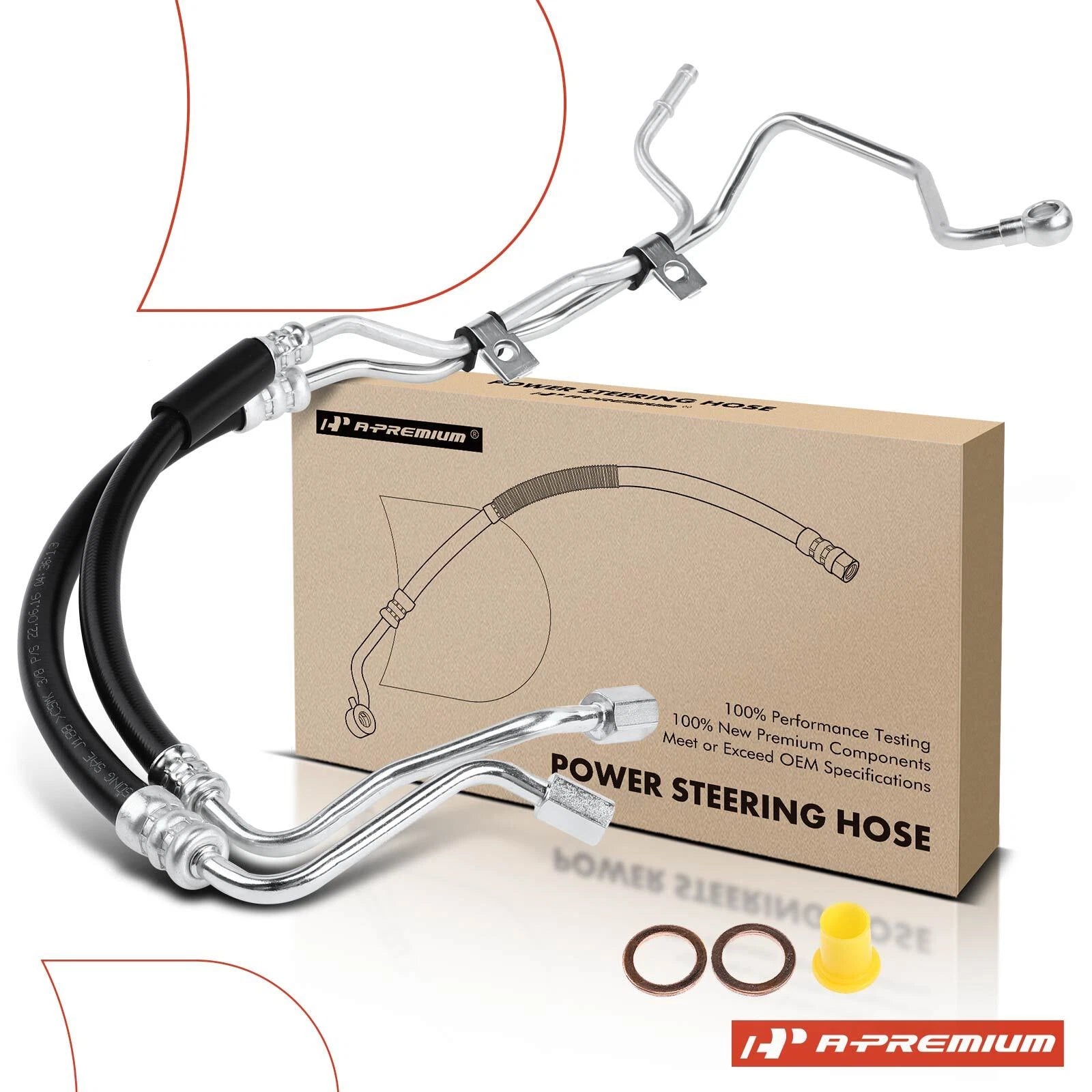 2X Power Steering Pressure & Return Line Hose for Subaru Legacy (2000–2004)