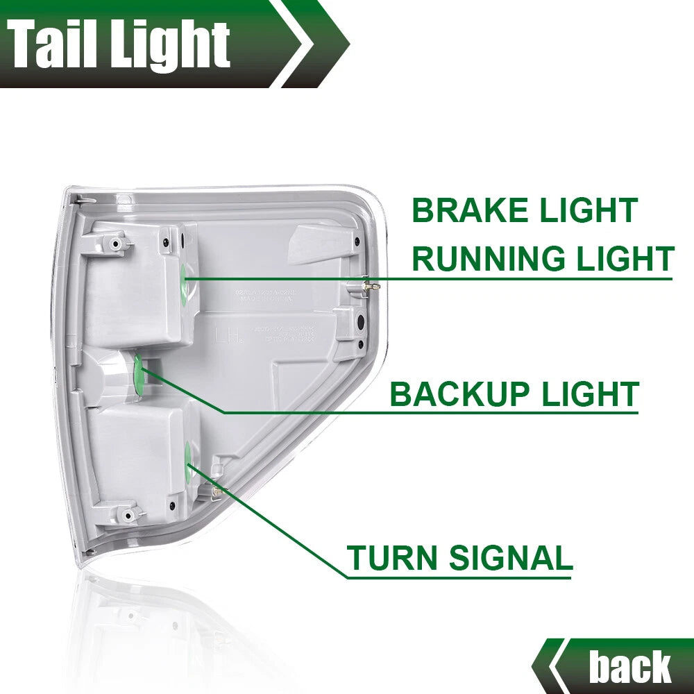 Left Driver Side Tail Light for Ford F150 (2009–2014)