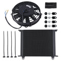 30 Row Engine Oil Cooler with 7" Fan for Universal Street Vehicles