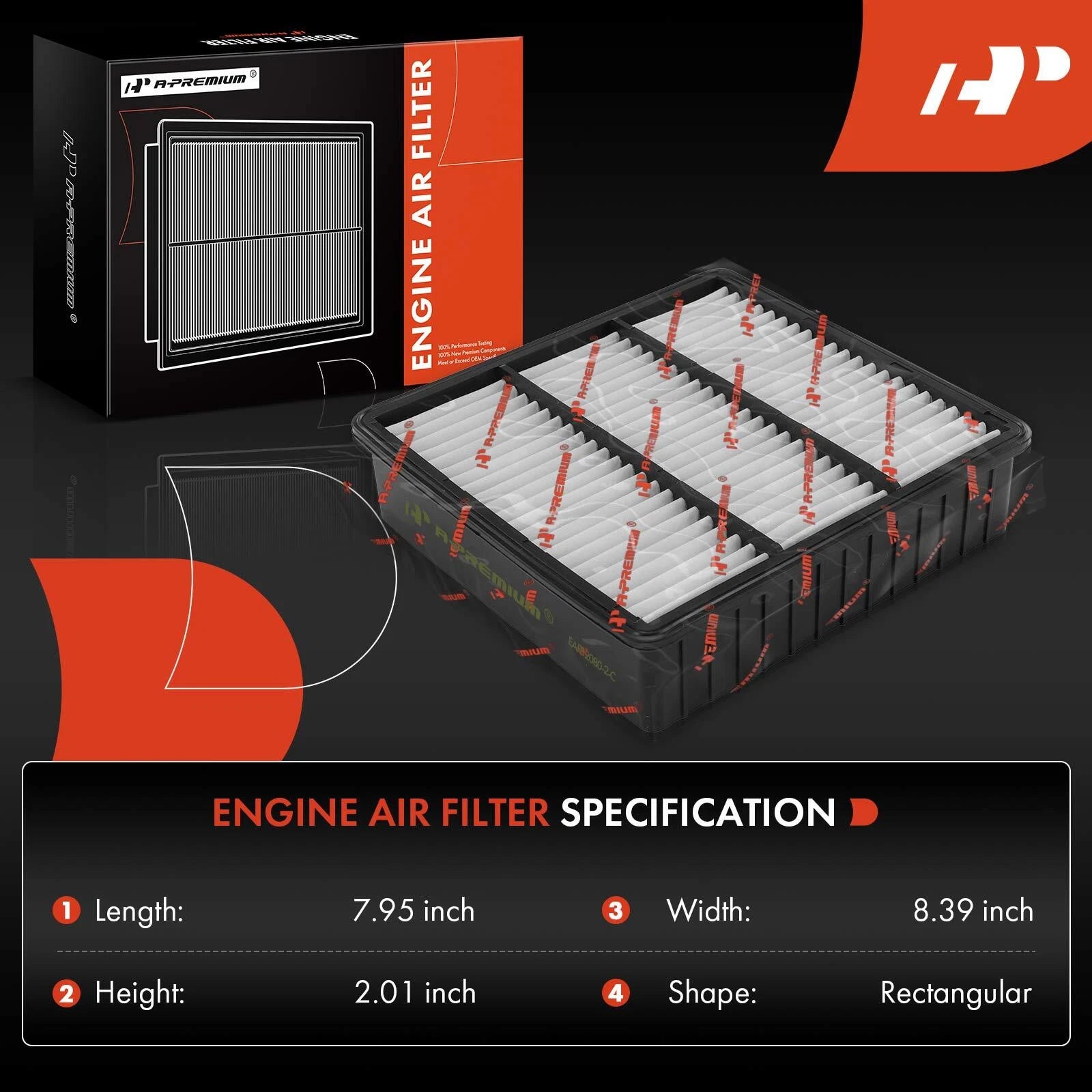 2X Engine Air Filter for Mitsubishi Outlander (2003-2006) Mirage (1997-2002)