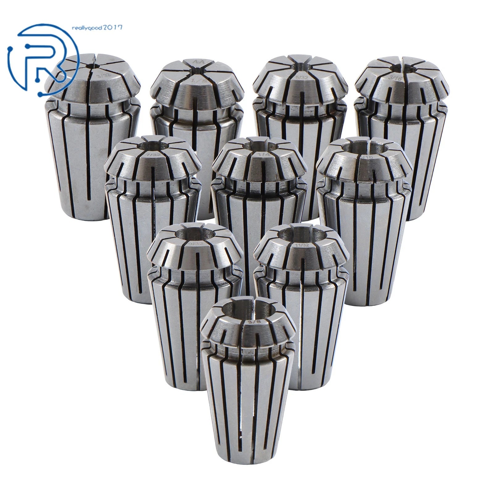 Set of 10 ER16 Collets for CNC Machines (Universal)
