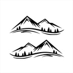Stickers for RV Body Panel - Glossy Black Wood Design