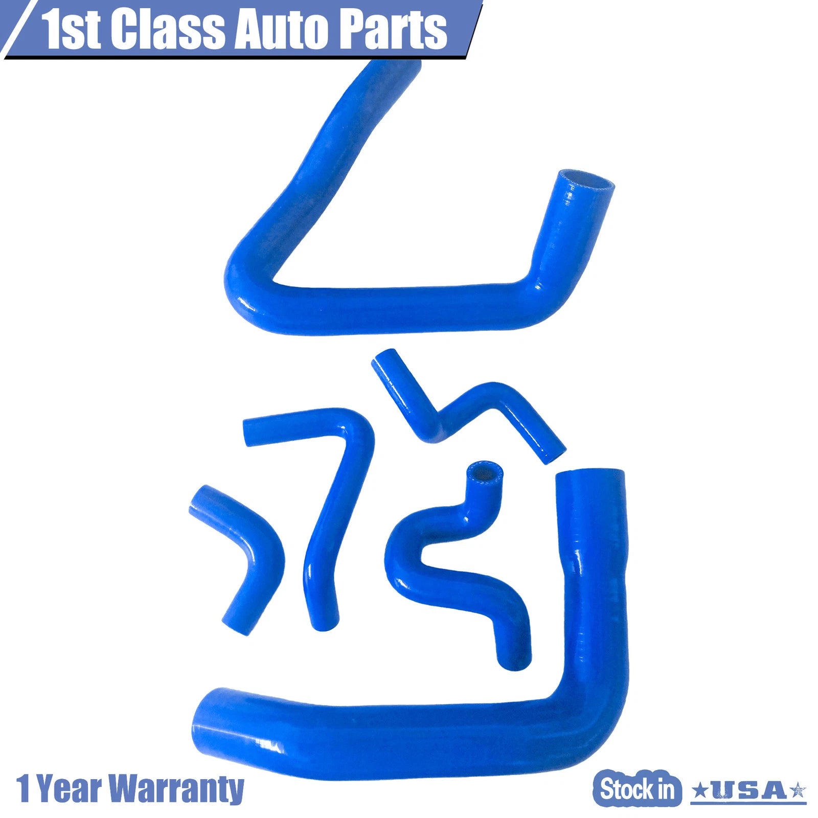 Silicone Radiator Hose Kit for Ford Mustang GT LX Cobra (1986–1993) Blue