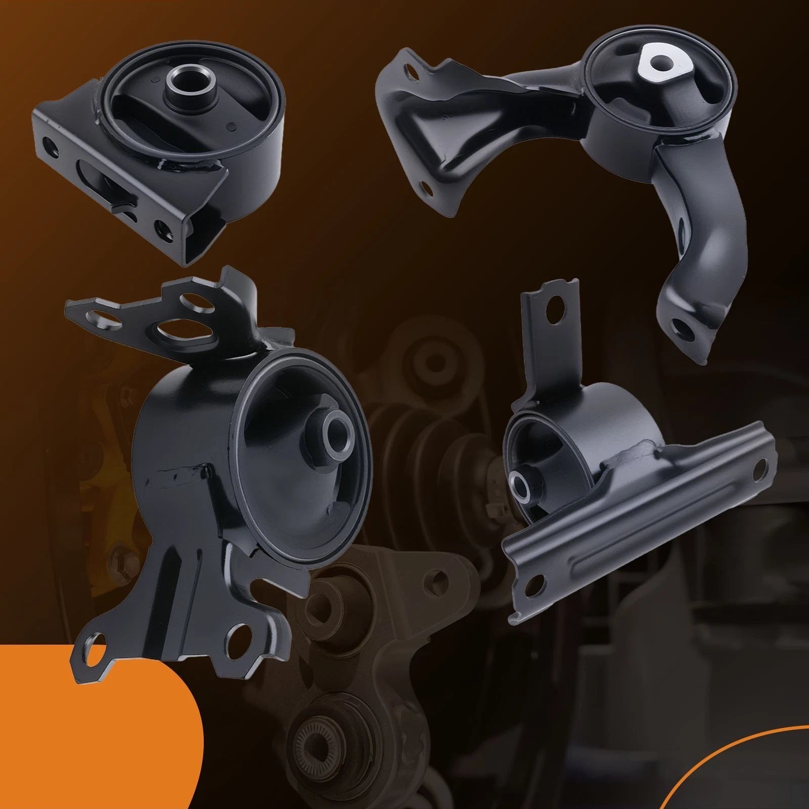 4X Engine & Transmission Mount for Jeep Patriot (MK) L4 2.4L 2.0L (2007–2016)