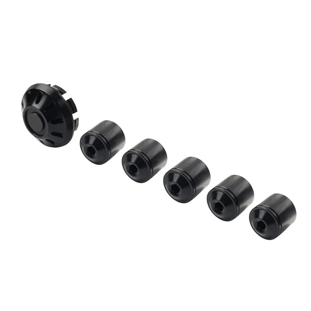 Black Front Hubcap Screw Wheel Cover for Vespa Primavera/Sprint 150 (13-21)