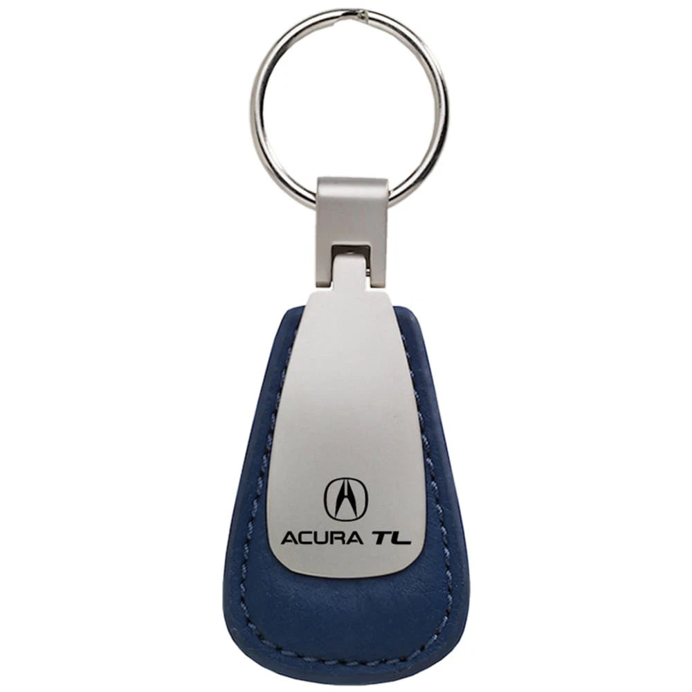 Blue Leather Teardrop Keychain - Officially Licensed for Acura TL