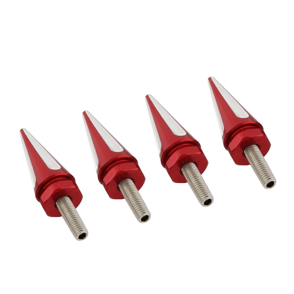 Set of 4 Windscreen Screw Bolts Spike for Harley Touring Road Glide (1998–2025) Red