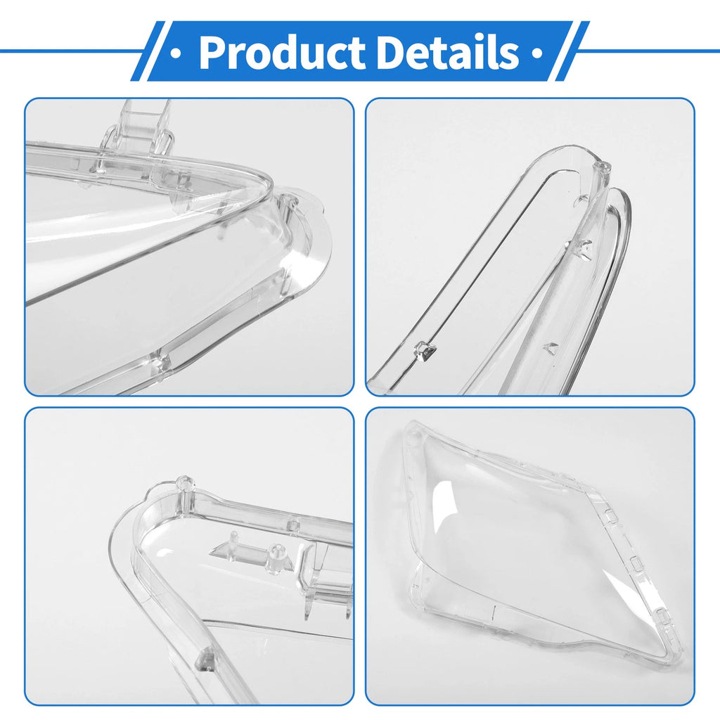 1 Pcs Headlight Lens Cover for Lexus LX570 (2007–2012) PC Clear