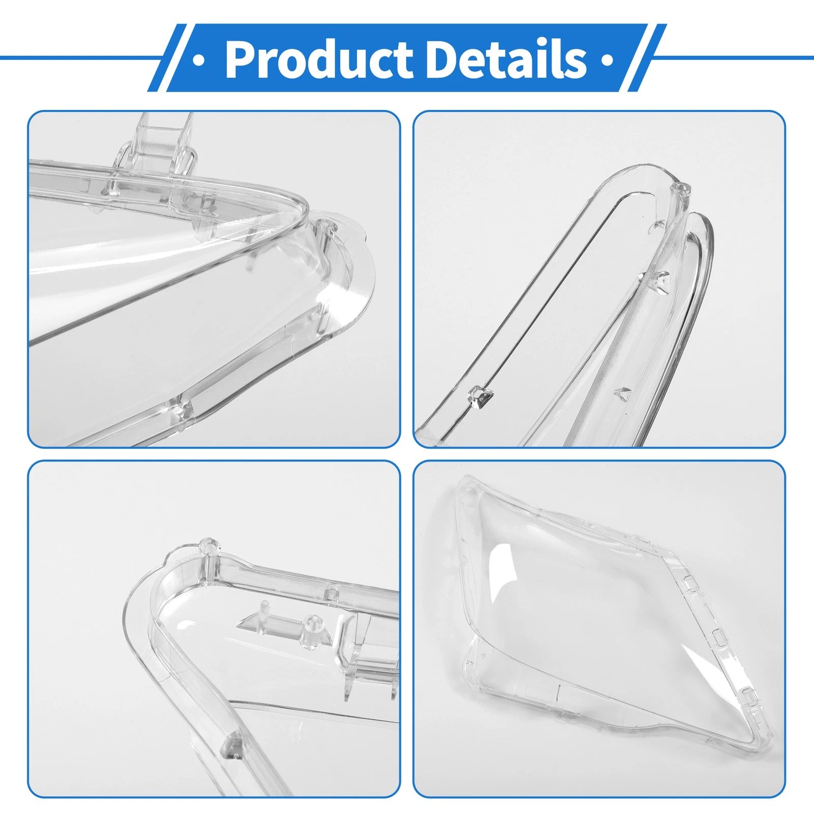 1 Pcs Headlight Lens Cover for Lexus LX570 (2007–2012) PC Clear