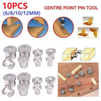 Set of 10 Dowel Centre Points for Wood Timber Marker (6/8/10/12mm)