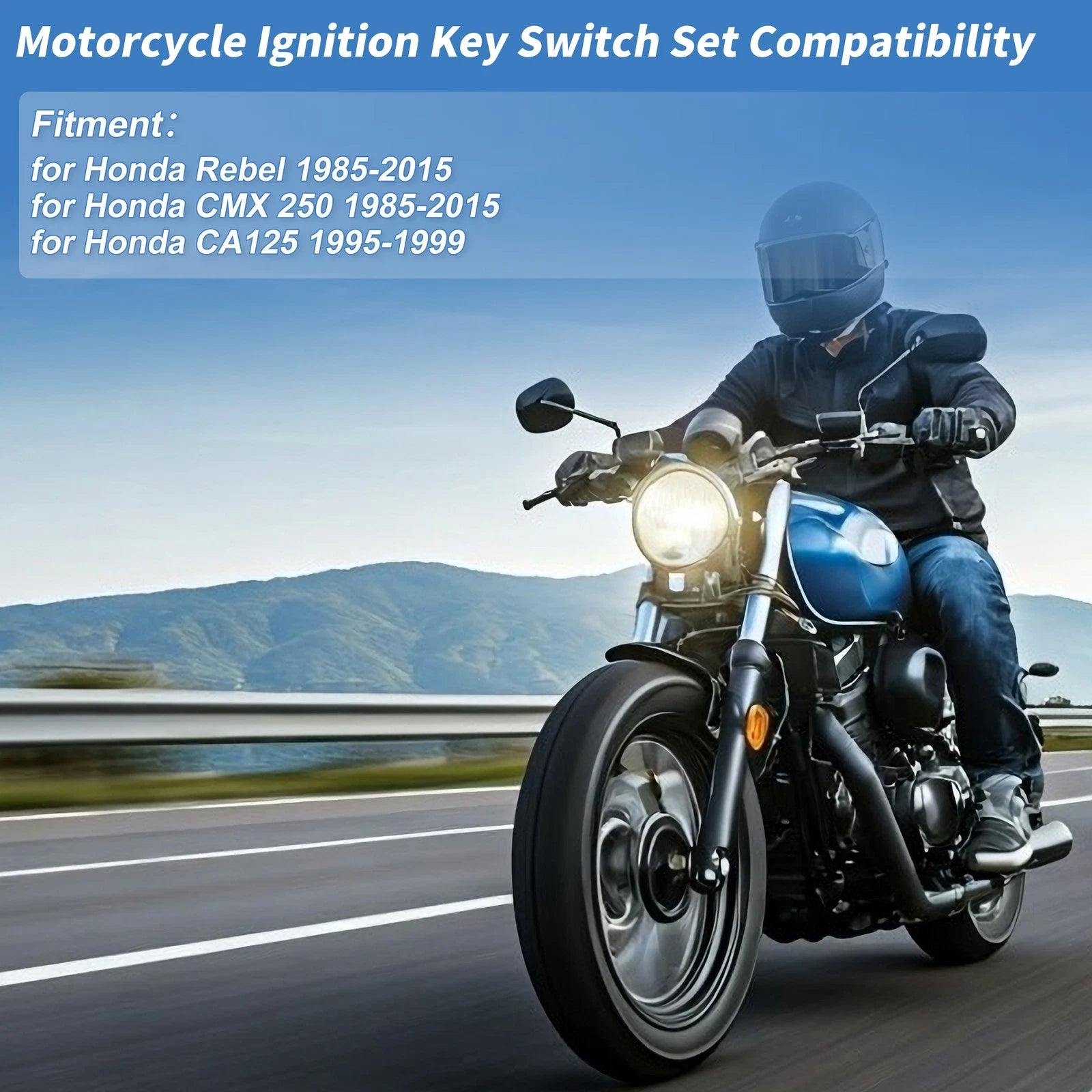 Ignition Key Switch Lock Set for Honda Rebel (1985–2015)