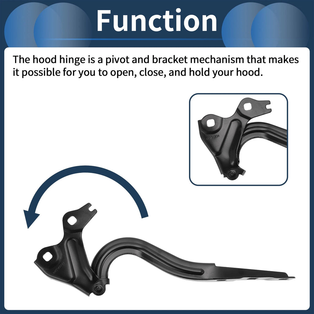 Hood Hinges for Chevrolet Cruze (2016–2019) No. 84304688, 1 Pair
