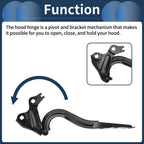 Hood Hinges for Chevrolet Cruze (2016–2019) No. 84304688, 1 Pair