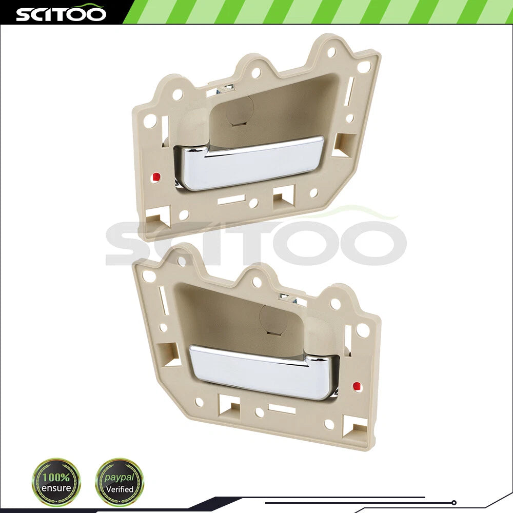 2X Inner Door Handle Kit Beige Chrome for Jeep Grand Cherokee (2005–2010)