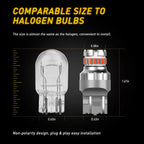 2X T20 7440 7443 Red LED Strobe Brake Tail Light Bulb for