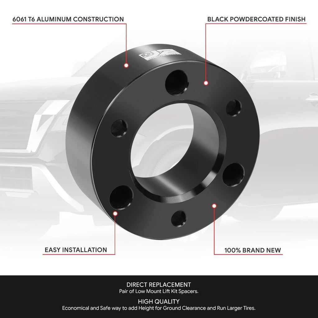 Set of 2 Strut Top Mount Leveling Lift Spacers for Nissan Titan Armada (2004–2024)