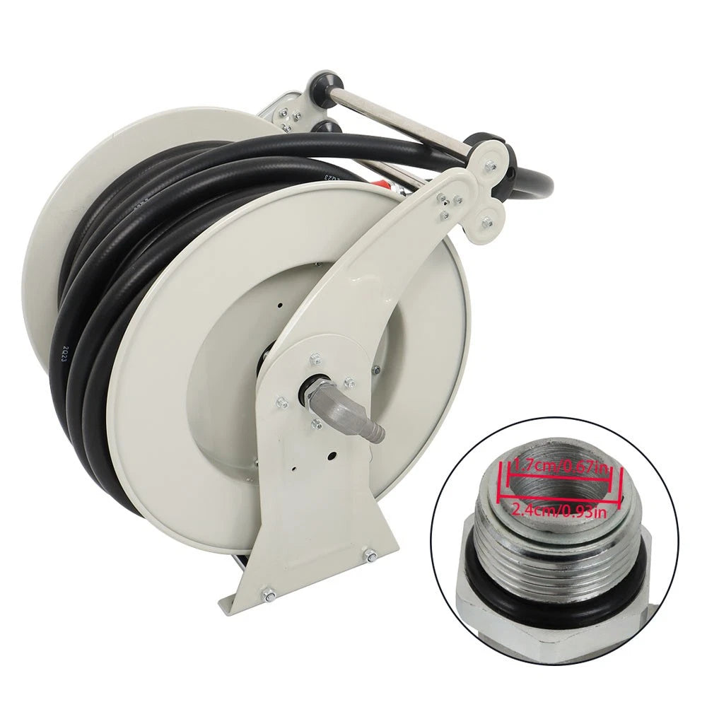 Retractable Diesel Fuel Hose Reel 3/4" x 66' with Auto Refueling Gun