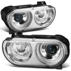 Chrome Housing Projector HID Headlight Lamps for Dodge Challenger (2008–2014)