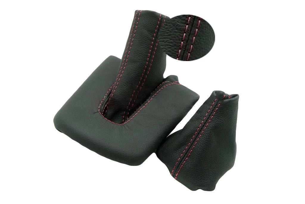 Manual & E Brake Boot Set for BMW M3 Z4 (2003–2008) Red Stitch