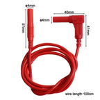 Set of 4 Flexible Banana Connectors 1m Length for Testing Solutions