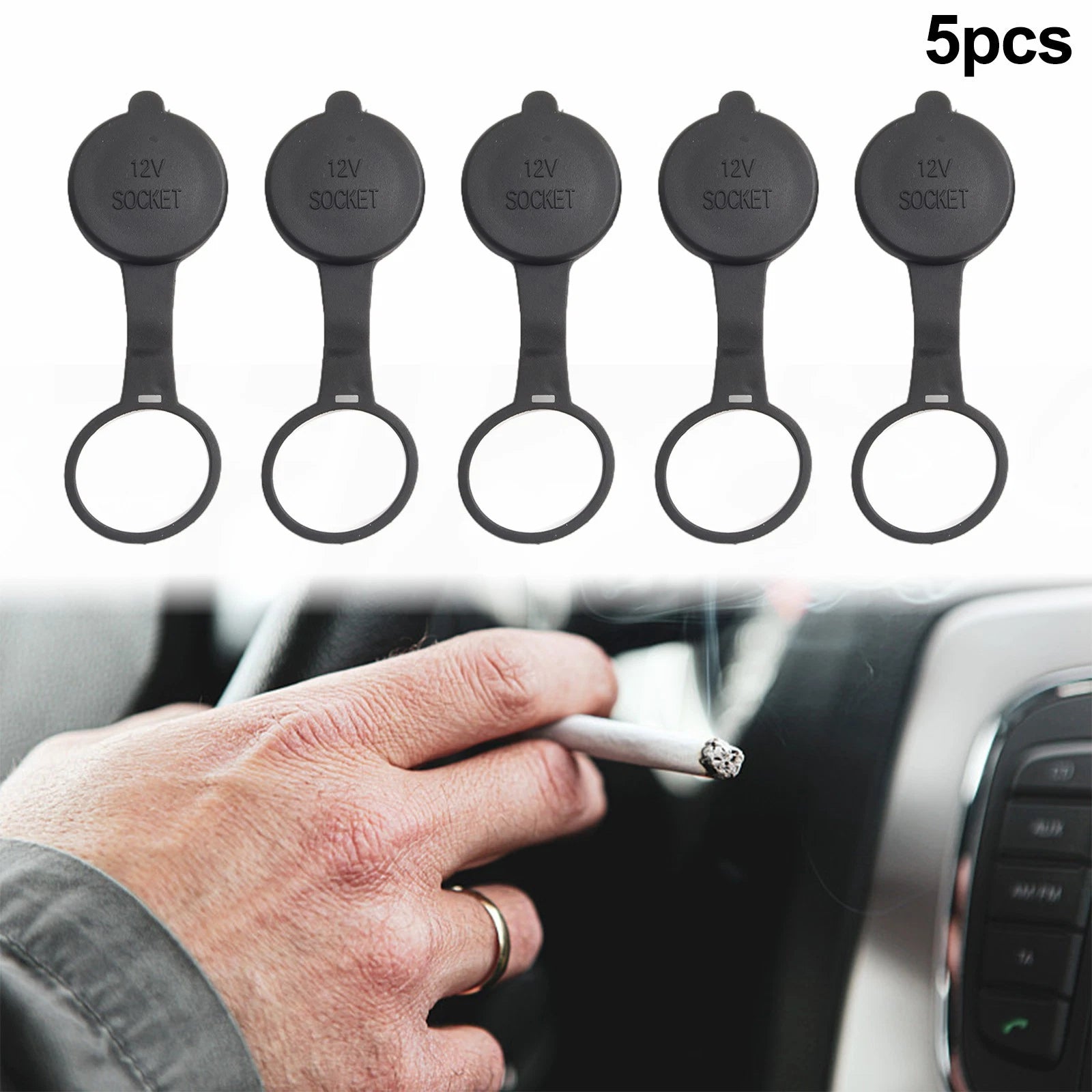 5X Dustproof Oil Proof Ignition Outlet Covers for Car Accessories