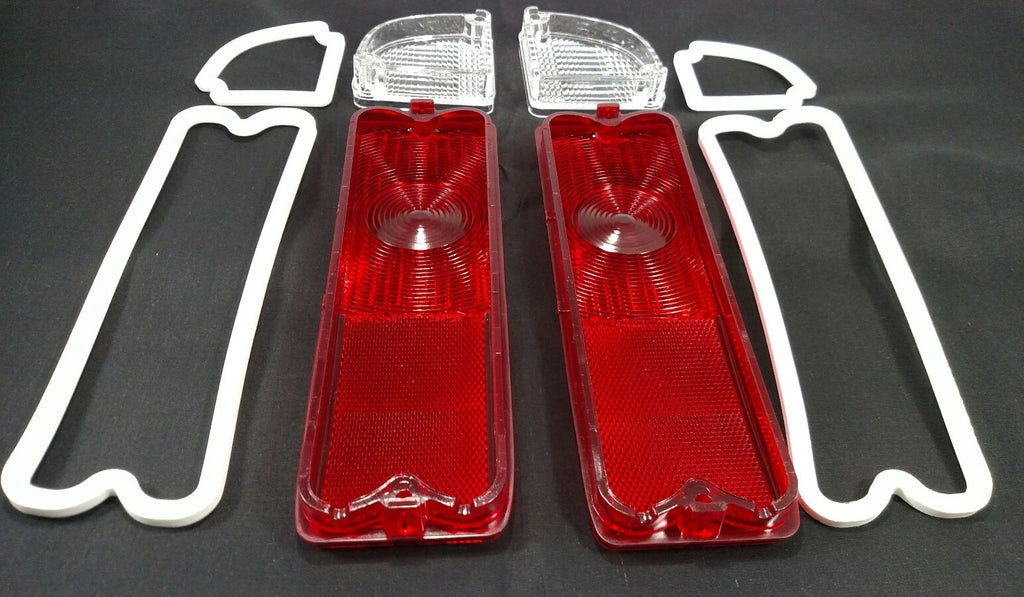 Tail Light and Reverse Light Lenses with Gaskets for 1967–1972 Chevy GMC