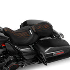Black Driver Passenger Seat for Harley Touring Electra Street Road Glide (2009–2023)