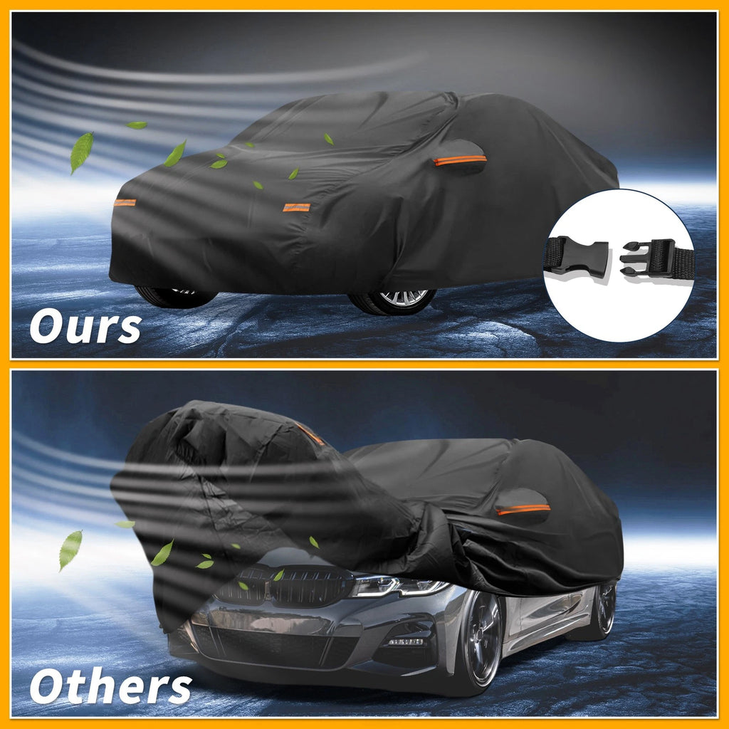 Waterproof Car Cover for BMW 3 Series (2016–2024) Black 210D-PU