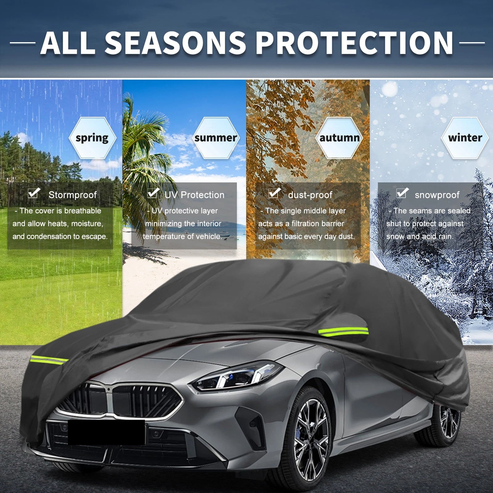 Waterproof Car Cover for BMW 1 Series E87/E81/F20/F40 (2004–2024)