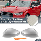 Set of 2 Chrome Plated Rearview Mirror Cover Caps for Audi A3 S3 RS3 (2013–2018)