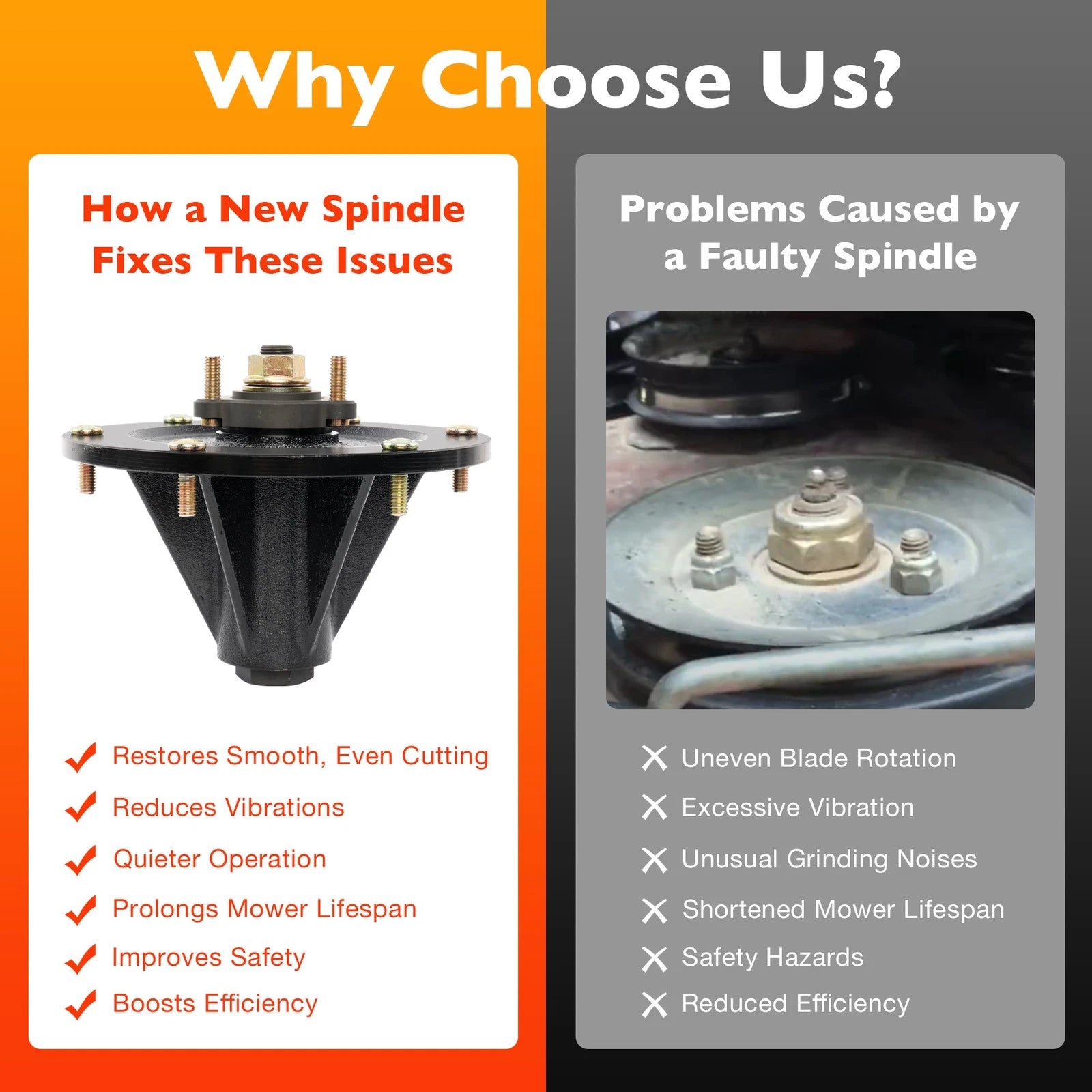 Deck Spindle Assembly for Toro Z Master Professional GrandStand (2010–2023)